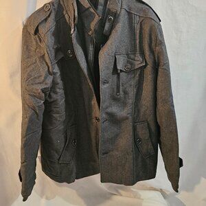 CHOUYATOU, US SIZE L, BLACK AND GRAY JACKET